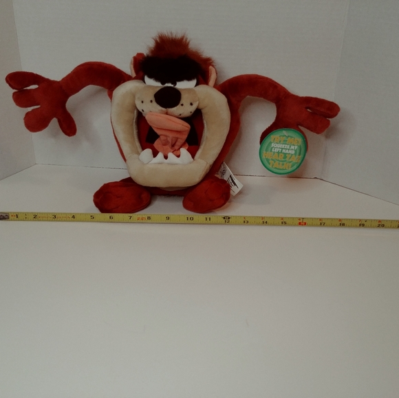 Talking Looney Tunes Plush Taz Devil 9in Tall - Picture 5 of 9